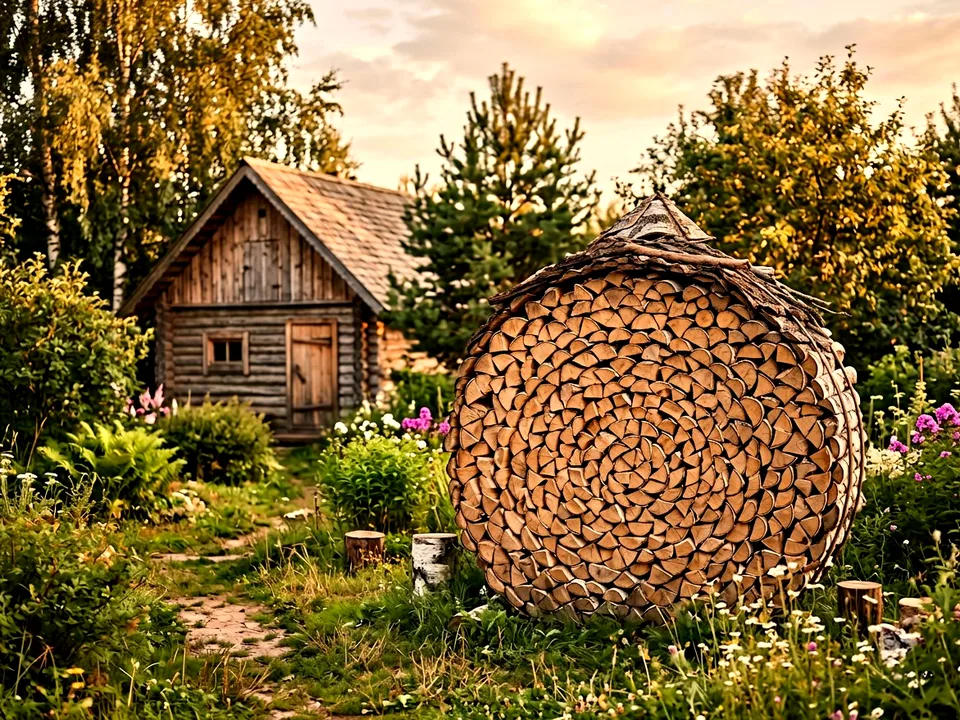 Дуб + укладка в дровник, Курган, улица Каминная, 14